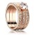 خاتم نسائي مطلي بالذهب ومزين بالكرستال النمســاوي الشفاف 18K Gold Plated ring