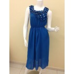 فستان بنات فلور جيرل ازرق داكن -قياس حر
