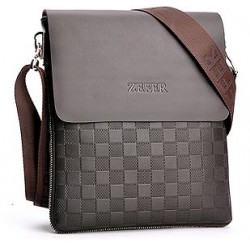 حقيبة زفر جلد أصلية كاجوال لون بني