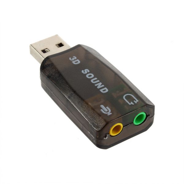 USB 2.0 Audio Headset Headphone Earphone Mic Microphone Converter Adapter AR