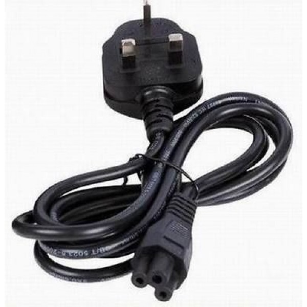 3 PRONG CLOVER LEAF C5 FUSED LAPTOP Adapter POWER LEAD CORD CABLE