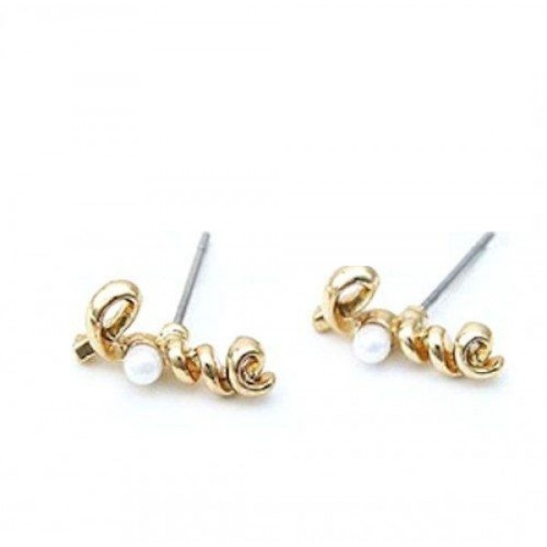 Love twister Pearl Studs