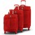 حقائب فلايت 3 قطع من ديلسي - أحمر