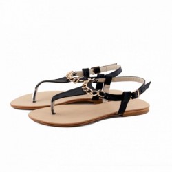  صندل فلات للنساء, مقاس 39 - أسود