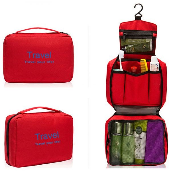 Waterproof Toiletry Bags - Red