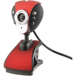 Red USB 2.0 6 Led Camera Web Cam w/ Mic Night Vision for Desktop PC Laptop Skype