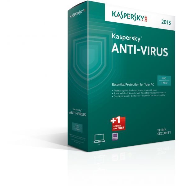 KASPERSKY ANTI VIRUS 2015 2USER 1 YEAR RETAIL