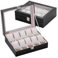 صندوق منظم ساعات أسود