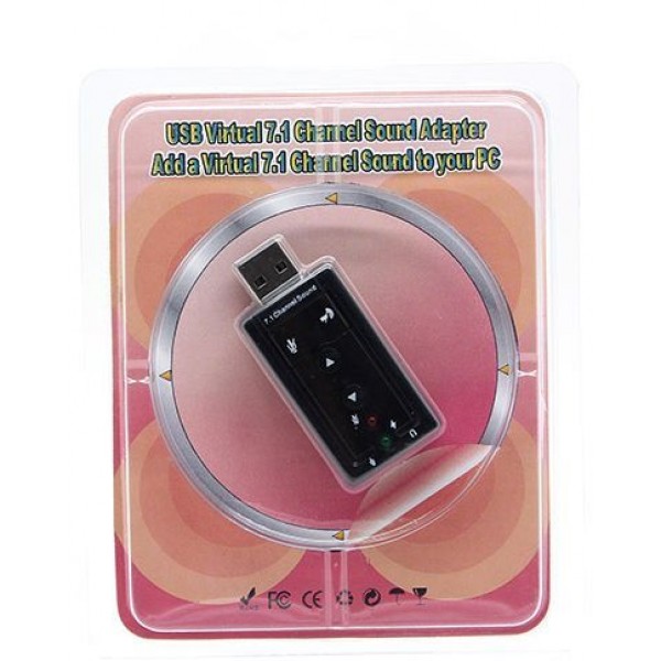 External USB 2.0 To 3D Audio Sound Card Adapter 7.1 ch