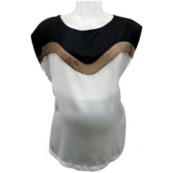 بلوزة للنساء الحوامل من لا سيجال- أبيض, مقاس L