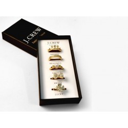 j.crew golden tone rings set