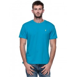 تي شيرت بكم قصير رجالي من رالف لورين, مقاس M- أزرق فاتح