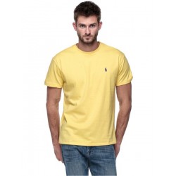 تي شيرت بكم قصير رجالي من رالف لورين, مقاس M- أصفر