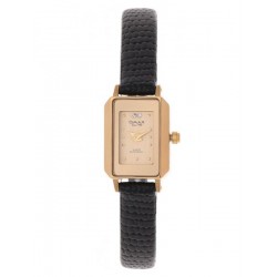 Omax Women's Rose Gold Dial Leather Band Watch [BG0069QB01]