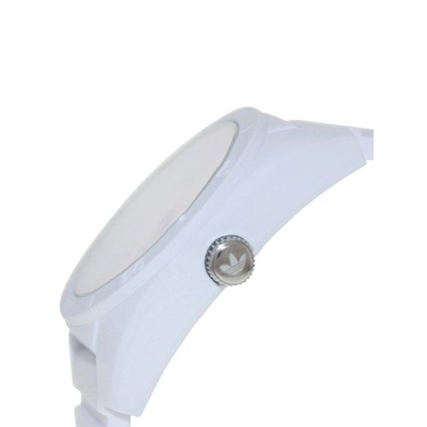 ساعة اديداس سانتياغو بيضاء لكلا الجنسين بسوار من المطاط - ADH6166