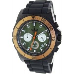 ساعة أديداس رجالي Adidas Men's Stockholm ADH2887 Black Rubber Quartz Watch with Green Dial