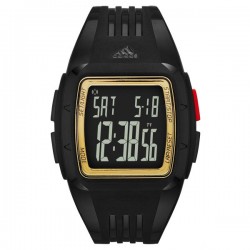 ساعة اديداس دورامو Unisex سوداء رقمية للرجال بسوار من المطاط - ADP6136