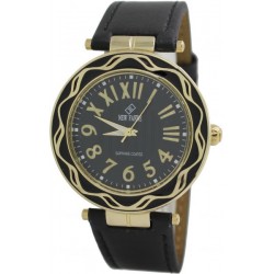 نيوفاندي انالوج بعقارب رسمية رجال دائري جلد