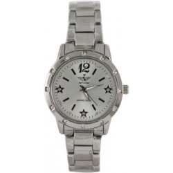 نيوفاندي انالوج بعقارب رسمية نساء دائري مرصعة