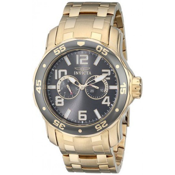 ساعة يد رجالي Invicta Men's 17499 Pro Diver Analog Display Japanese Quartz Gold Watch