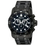 Invicta Men’s  Pro0076 Diver Collection Chronograph Black Ion-Plated Stainless Steel Watch