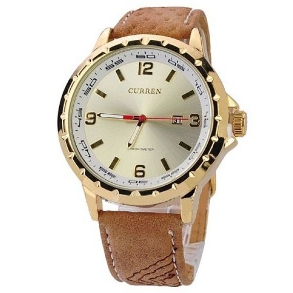 CURREN Man Watch Brown Leather