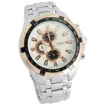 CURREN White Color Stainless Analog Accurate Time Gift Men Quartz Wrist Boy Watch