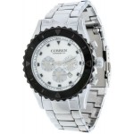 Curren Men's White Dial Silver Tone Stainless Steel Band 