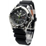 Seiko 5 Black Dial Rubber Strap Automatic Mens Watch SNZB23J2