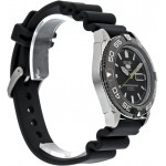 Seiko 5 Black Dial Rubber Strap Automatic Mens Watch SNZB23J2