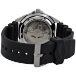 Seiko 5 Black Dial Rubber Strap Automatic Mens Watch SNZB23J2