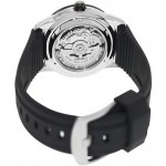 ساعة سيكو رجالي اوتوماتيك دائرية شريط مطاطي أسود Seiko Men's 5 Automatic Watch SRP341K2