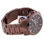 Fossil Men's Grant FS4608 Brown Stainless-Steel Analog Quartz Watch with Brown Dial