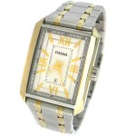 ساعة فوسيل رجالي أنيقة Fossil Men's FS4654 Silver Stainless-Steel Quartz Watch with White Dial