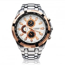 Curren Men's Copper Dial Stainless Steel Band Watch