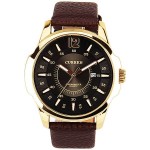 Curren Men Dress Business Leather Band Analog watch MN4700 Dark