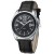 Curren Men's Black Roman Dial Leather Strap Watch [M8060BB