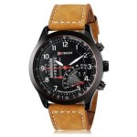 CURREN Watch Men's Black 8152 Fashion Military Leather Men Wrist Watches Water Resistance