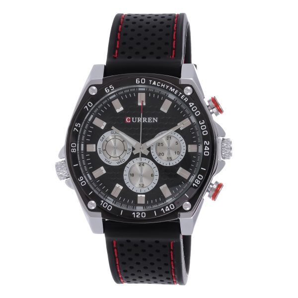 Curren Men's Rubber Strap Band Quartz Watches