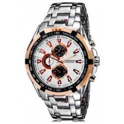 CURREN 8023 Men's Stainless Steel Analog Quartz Watch-Gold Case