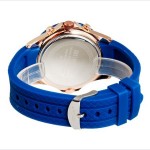 Curren Men's White Dial Blue Rubber Band Watch 