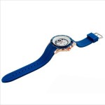 Curren Men's White Dial Blue Rubber Band Watch 