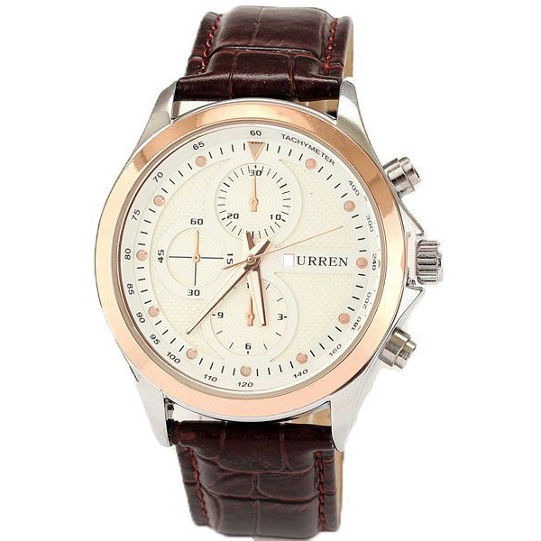 CURREN 3ATM Waterproof Quartz Business Men's Watches,Men's Watches,Leather Strap