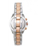 Charisma C5392 Ladies Rose Gold Tone Crystal Encrusted Dial Two Tone Metal Band Watch