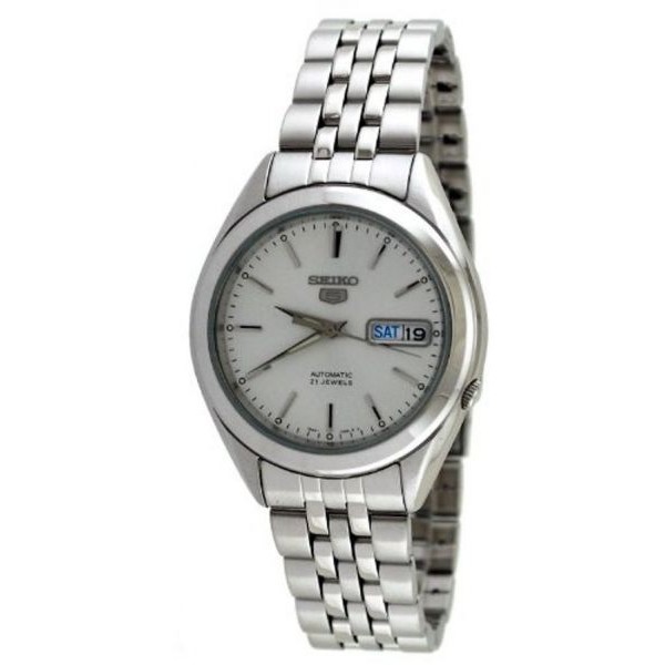 Seiko Men's Silver Dial Stainless Steel Band Watch [SNKL15]