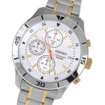 ساعة سيكو رجالي Seiko Men's SKS403 Analog Display Japanese Quartz Two Tone Watch