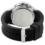 Curren Men's Black Dial Silicon Band Watch