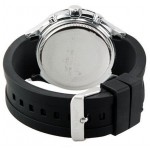 Curren Men's Black Dial Silicon Band Watch