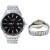 ساعة كورين - ستانلس ستيل كوارتز - 8052-Silver,Black