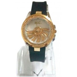 ساعة كاريزما للنساء بسوار أسود